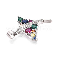 Латунные микро проложить кубического циркония подвески&nbsp;KK-T080-10P