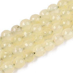 Окрашенные природные белый нефрит бисер пряди&nbsp;X-G-T139-8mm-60-13