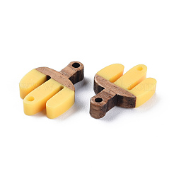 Соединители звеньев из непрозрачной пластмассы и ореха&nbsp;RESI-T035-41