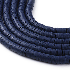 Плоские круглые бусины из глины ручной работы полимерные&nbsp;LS-CLAY-R067-8.0mm-35