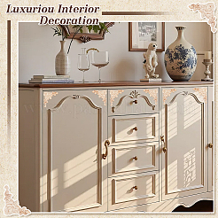 12 шт. 2 стиля натурального каучукового дерева резная накладка аппликация ремесло&nbsp;WOOD-OC0004-20