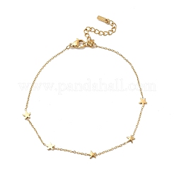 Браслеты со звездообразными звеньями из нержавеющей стали 304 для женщин&nbsp;BJEW-K237-20G