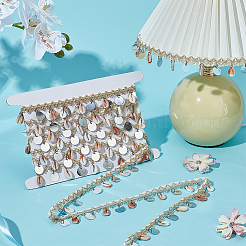 5 ярд полиэфирной кружевной ленты с бахромой&nbsp;OCOR-PH0005-07