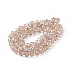 Прозрачные стеклянные бусины гальваническим пряди&nbsp;EGLA-F151-HR01