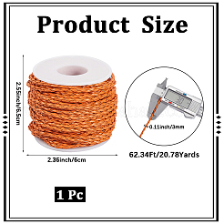 19м плетеные шнуры из искусственной кожи&nbsp;LC-CL0001-02C