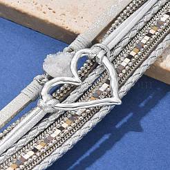 Браслеты из искусственной кожи&nbsp;BOHO-PW0001-039M