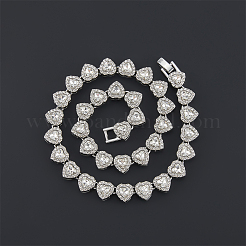 1 шт. сердце из цинкового сплава со стразами&nbsp;NJEW-SP0001-06P