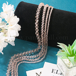 4 нить 4 вида прозрачных стеклянных бусин&nbsp;GLAA-TA0002-56C