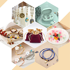 Прямоугольные бархатные мешочки для бижутерии&nbsp;TP-BBC0001-09A-02