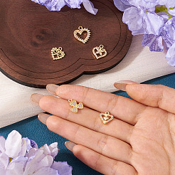 5 шт. 5 стиля латунные подвески с микропаве и кубическим цирконием&nbsp;KK-TA0002-99