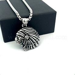 Винтажный кулон в стиле индейцев из нержавеющей стали 304&nbsp;ZS3655