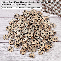 Подвески из неокрашенного дерева&nbsp;WOOD-BC0001-05