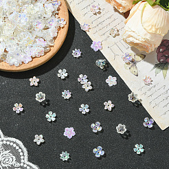 300 шт. 6 стиля АБС-пластиковые колпачки для бусин с имитацией жемчуга и акрила&nbsp;OACR-SC0002-35