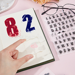 3 шт. 3 стиля буквенно-цифровые прозрачные силиконовые штампы&nbsp;DIY-CP0009-76