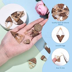 10 шт. подвески из дерева и смолы 5 стилей&nbsp;FIND-YW0008-21