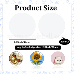 300 шт. прозрачная защитная пленка для значка питомца&nbsp;AJEW-CP0010-04A