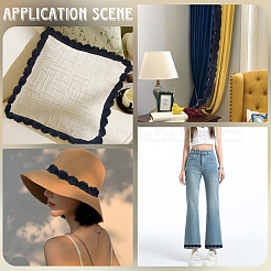 5м полиэстеровая вышивка швейная отделка&nbsp;AJEW-GF0012-30A