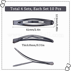 4 набор железных заколок для волос&nbsp;AJEW-SC0003-37A-02