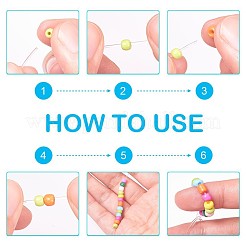 24 цветные стеклянные бусины&nbsp;SEED-YW0001-01-4mm