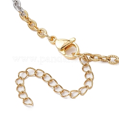 2 шт. 2-цветные двухцветные текстурированные цепочки из нержавеющей стали 304&nbsp;NJEW-JN05242