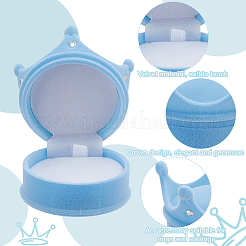 2 шт. бархатные подарочные коробки для хранения колец&nbsp;AJEW-GO0002-24B-02