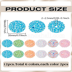12шт 6 цвета смоляные бусины со стразами&nbsp;RESI-LP0001-11