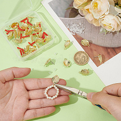 30 шт. фурнитура для сережек-гвоздиков из золотого сплава с покрытием на стойке&nbsp;EJEW-UN0002-37