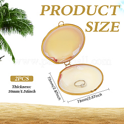 2 шт. витрины для хранения колец из натуральных ракушек&nbsp;SHEL-MA0001-02