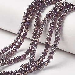 Стеклянные бусины с гальваническим покрытием &nbsp;EGLA-A034-J6mm-T