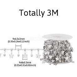 Плоские круглые звенья ручной работы со стразами длиной 3 м.&nbsp;CHC-TA0001-36