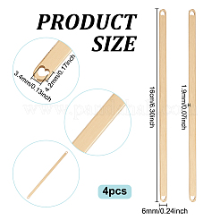 4 шт. браслеты-манжеты из нержавеющей стали&nbsp;DIY-UN0007-35G