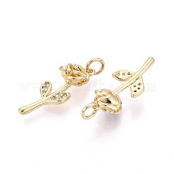 Латунные микро проложить кубического циркония подвески&nbsp;KK-T071-123G