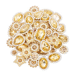 100 шт. пришивные стразы в форме капли/сердца/звезды&nbsp;GACR-TA0001-07G