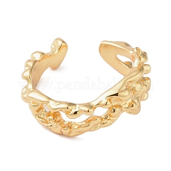 Кольцо из латуни с открытой манжетой&nbsp;LS-RJEW-R143-01E-G