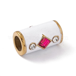 Европейские бусины из кубического циркония из нержавеющей стали золотистого тона 304&nbsp;LS-STAS-E179-17G-01