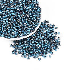 Прозрачные внутри цветные стеклянные бусины&nbsp;SEED-T007-19A-08