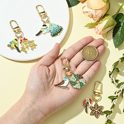 Подвеска с эмалевым сплавом на тему птиц&nbsp;KEYC-YW00153-01