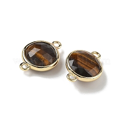 Латунные подвески-подвески с натуральным тигровым глазом&nbsp;G-U028-04G-02