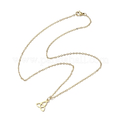 Ожерелья с подвесками из нержавеющей стали 304 с троичным узлом/трикветрой&nbsp;NJEW-JN04882-01