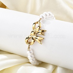 Ионное покрытие (ip) 304 нержавеющая сталь браслеты для женщин&nbsp;BJEW-P345-09G