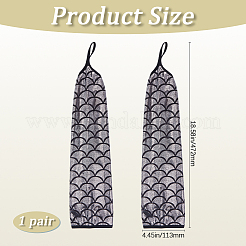 Перчатки из полиэстера с рыбьей чешуей&nbsp;AJEW-WH20006-222C