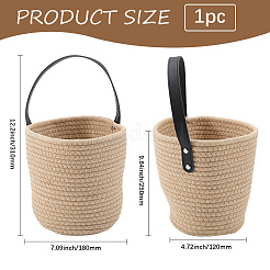 Плетеные хлопковые корзины для хранения&nbsp;AJEW-WH20054-010B