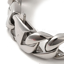 304 нержавеющая сталь компас кубинские звенья цепи браслеты для женщин мужчин&nbsp;BJEW-Q341-10AS