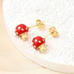 Серьги-гвоздики из латуни&nbsp;EJEW-F372-01B-G