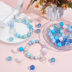 Наборы непрозрачных и прозрачных акриловых бусин&nbsp;MACR-SC0001-31B