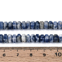 Натуральное синее пятно нитки из бисера яшмы&nbsp;G-N357-14A-04