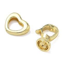 Застежки-сердечки из латуни&nbsp;KK-Z143-14G