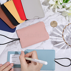 8 шт. 8-х цветная выдвижная багажная бирка из искусственной кожи со шнурком&nbsp;AJEW-CL0001-90