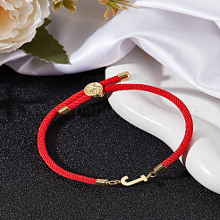 1шт регулируемый нейлоновый шнурок-слайдер браслеты для женщин&nbsp;BJEW-LP0001-32J-02