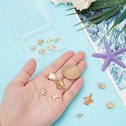 14 шт. 7 стиля латунных подвесок на морскую тематику&nbsp;FIND-PH0022-95